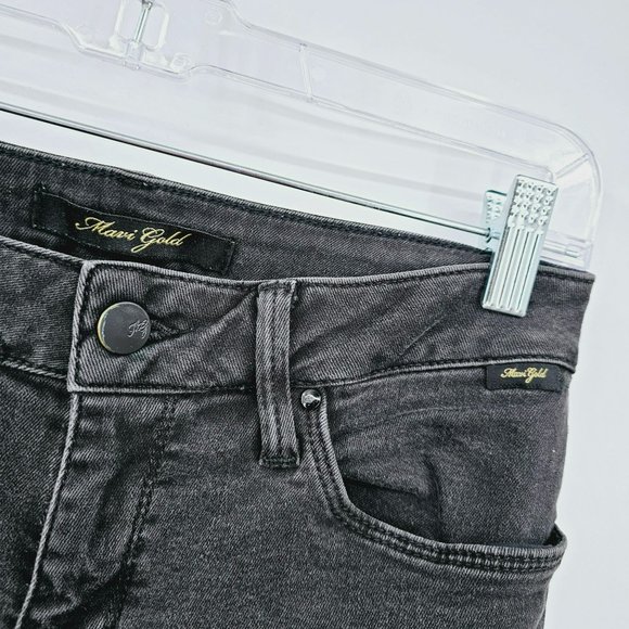 Mavi Gold Skinny Jeans 27 Faded Black Grey Cotton Stretch Classic Denim 5 Pocket - Picture 5 of 11